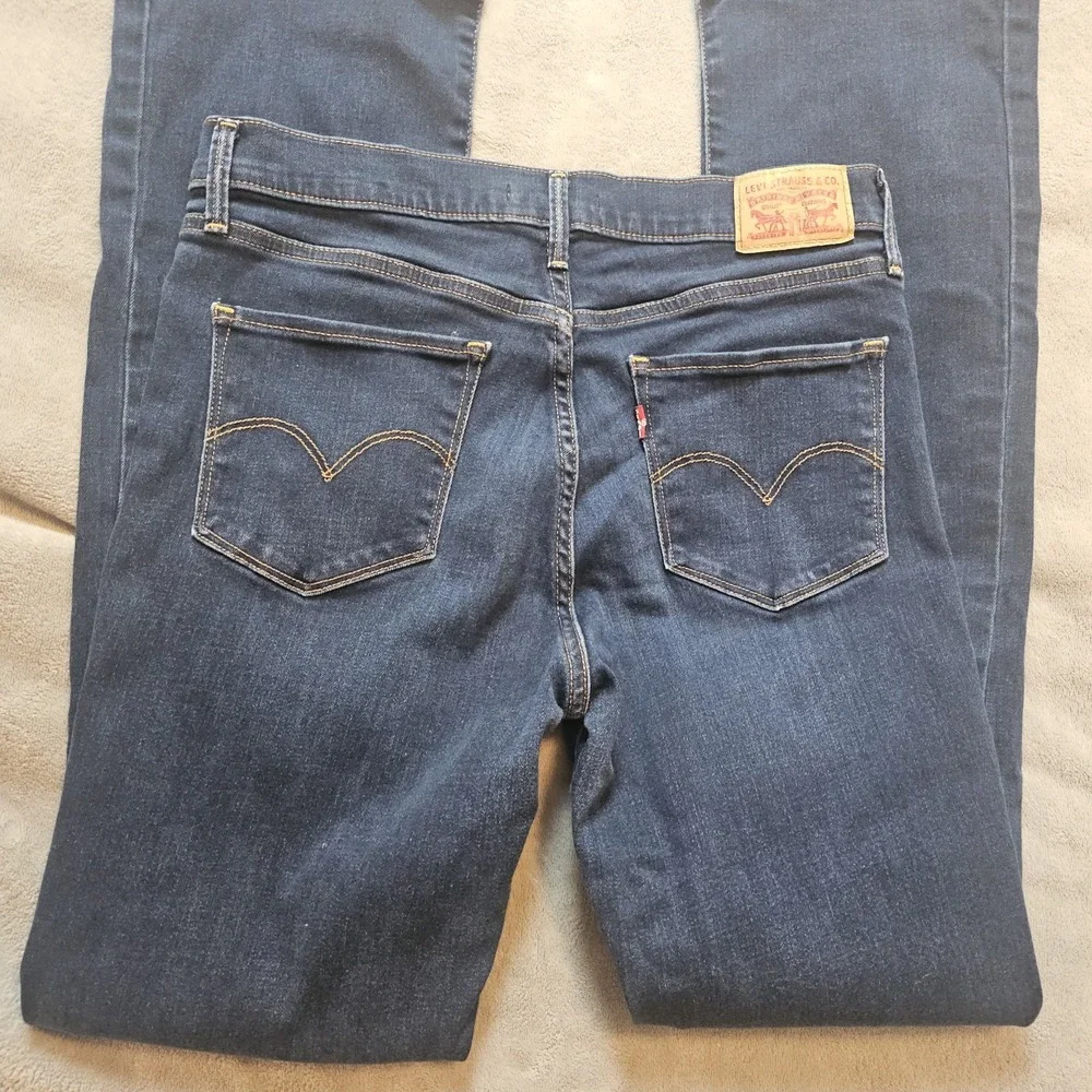 Levis 315 Shaping Boot Cut Women's Dark Wash Mid Rise Shaping Jeans - SZ 30 - Picture 9 of 10